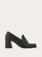 Ferragamo F buckle heeled loafer